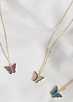 Alaska Flutterby Necklace in Mystic Violet (18K Gold-Plated)
