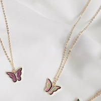 Alaska Flutterby Necklace in Mystic Violet (18K Gold-Plated)