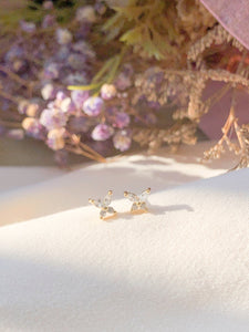 Petit Butterfly Studs in Crystal Clear (925 Silver)