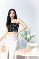 Blossom Embroidered Top in Black #MadeByKEI
