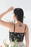 Blossom Embroidered Top in Black #MadeByKEI
