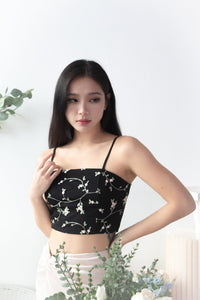 Blossom Embroidered Top in Black #MadeByKEI