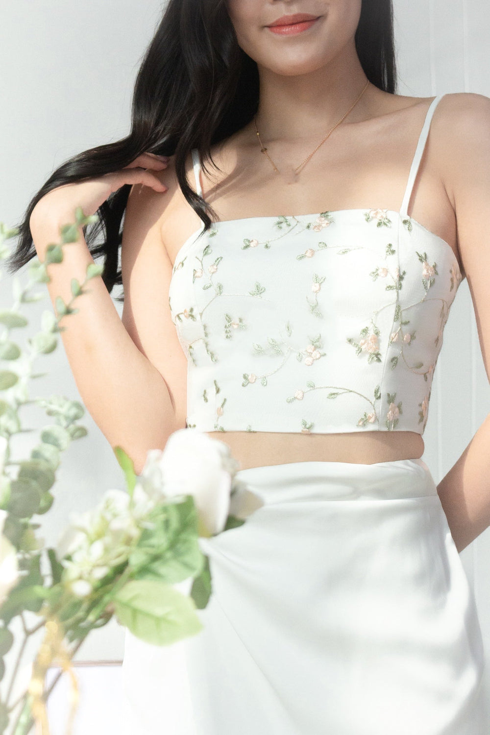 Blossom Embroidered Top in White #MadeByKEI