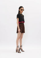 WEARSTATUQUO Carrie Ruched Cropped Tee
