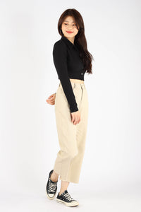 JYNN RIBBED CROPPED TOP