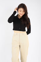 JYNN RIBBED CROPPED TOP
