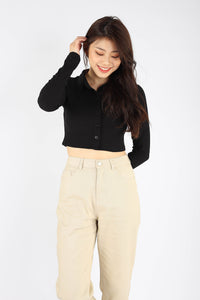 JYNN RIBBED CROPPED TOP