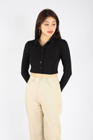 JYNN RIBBED CROPPED TOP
