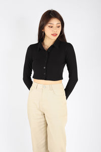 JYNN RIBBED CROPPED TOP