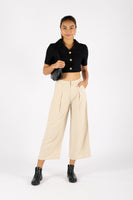 KALIE BUTTONED CROPPED TOP
