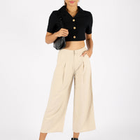 KALIE BUTTONED CROPPED TOP