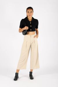 KALIE BUTTONED CROPPED TOP