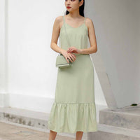 KELLY MIDI DRESS (APPLE GREEN)