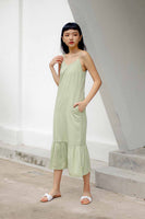 KELLY MIDI DRESS (APPLE GREEN)
