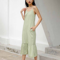 KELLY MIDI DRESS (APPLE GREEN)