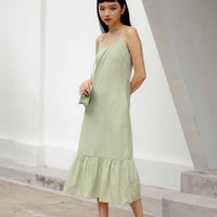 KELLY MIDI DRESS (APPLE GREEN)