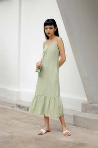 KELLY MIDI DRESS (APPLE GREEN)