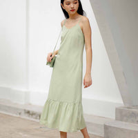 KELLY MIDI DRESS (APPLE GREEN)