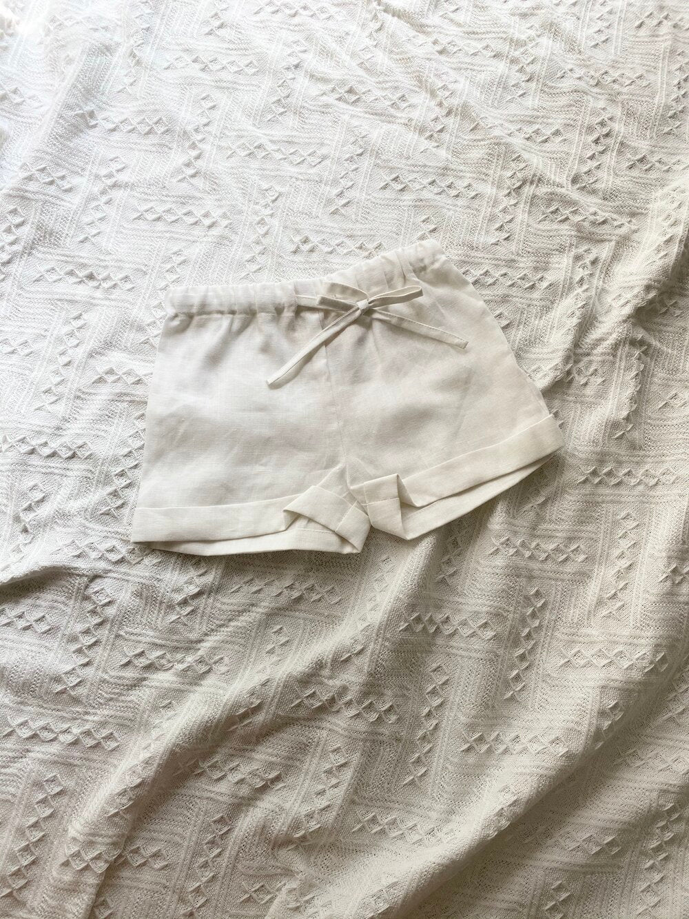 Koa linen shorts - white