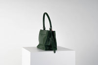 CELO Bag in Emerald Green and Coral Pouch
