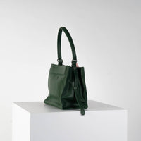 CELO Bag in Emerald Green and Coral Pouch