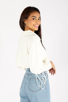 LIDIYA CROPPED LONG SLEEVE TOP (WHITE)
