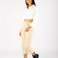 LIDIYA CROPPED LONG SLEEVE TOP (WHITE)