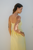 LISBON RUCHED CUT OUT DRESS (YELLOW)
