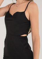 Love Empire Cut-Out Cowl Dress In Black
