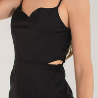 Love Empire Cut-Out Cowl Dress In Black