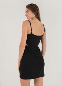 Love Empire Cut-Out Cowl Dress In Black