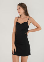 Love Empire Cut-Out Cowl Dress In Black
