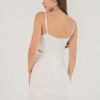 Love Empire Cut-Out Cowl Dress In Off White #6stylexclusive