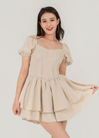Love Story Corset Romper In Sand #6stylexclusive
