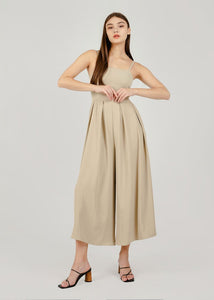 Madison Wide Legged Jumpsuit In Sand #6stylexclusive
