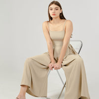 Madison Wide Legged Jumpsuit In Sand #6stylexclusive