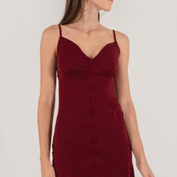 Mini Blair Dress In Wine Red #6stylexclusive