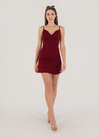 Mini Blair Dress In Wine Red #6stylexclusive
