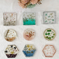 Floral Resin Coasters Collection I
