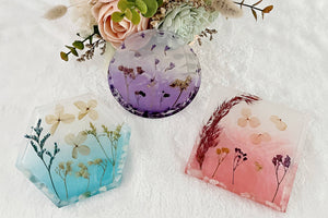 Floral Resin Coaster Collection II