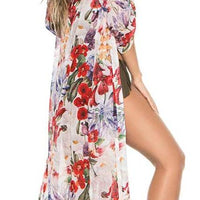 Blooming Garden Midi Shirt Dress