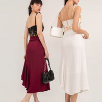 Pose With It Pleated Skirt In Wine Red #6stylexclusive