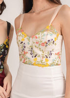 Prosperous Floral Embroidered Padded Top In White #6stylexclusive
