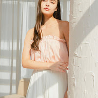 Riley Puffy Tube Top In Soft Pink #6stylexclusive