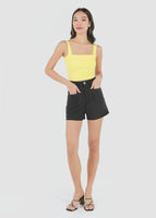 Roxy Square Padded Top In Mustard #6stylexclusive
