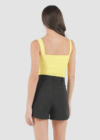 Roxy Square Padded Top In Mustard #6stylexclusive
