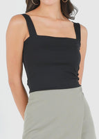 Roxy Square Padded Top In Black #6stylexclusive
