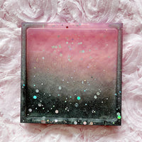 Floral Christmas Collection II - Moonlight Ombre Resin Coasters