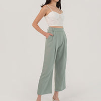 Rush Hour Straight Leg Pants In Sage #6stylexclusive