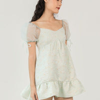 Sweet Escape Mesh Sleeve Babydoll Dress In Florals #6stylexclusive